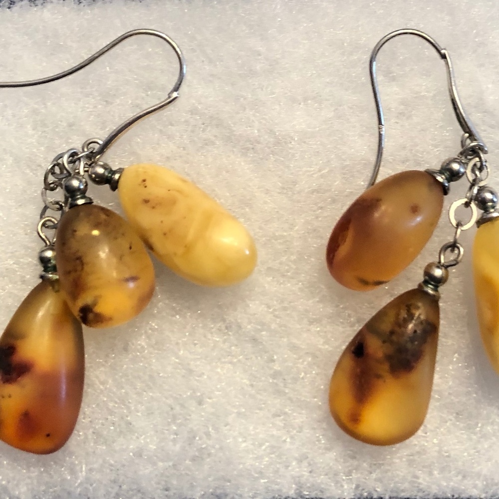 Original crafted gem earrings from Poland